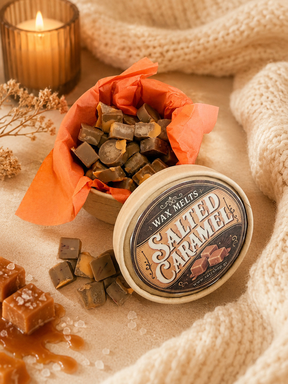  SALTED CARAMEL WAX MELTS 85gr